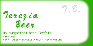 terezia beer business card